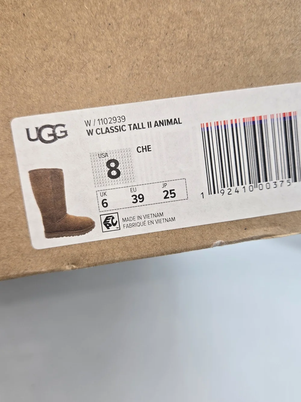 UGG | Classic Tall II Animal Boots - Chestnut - Size 8